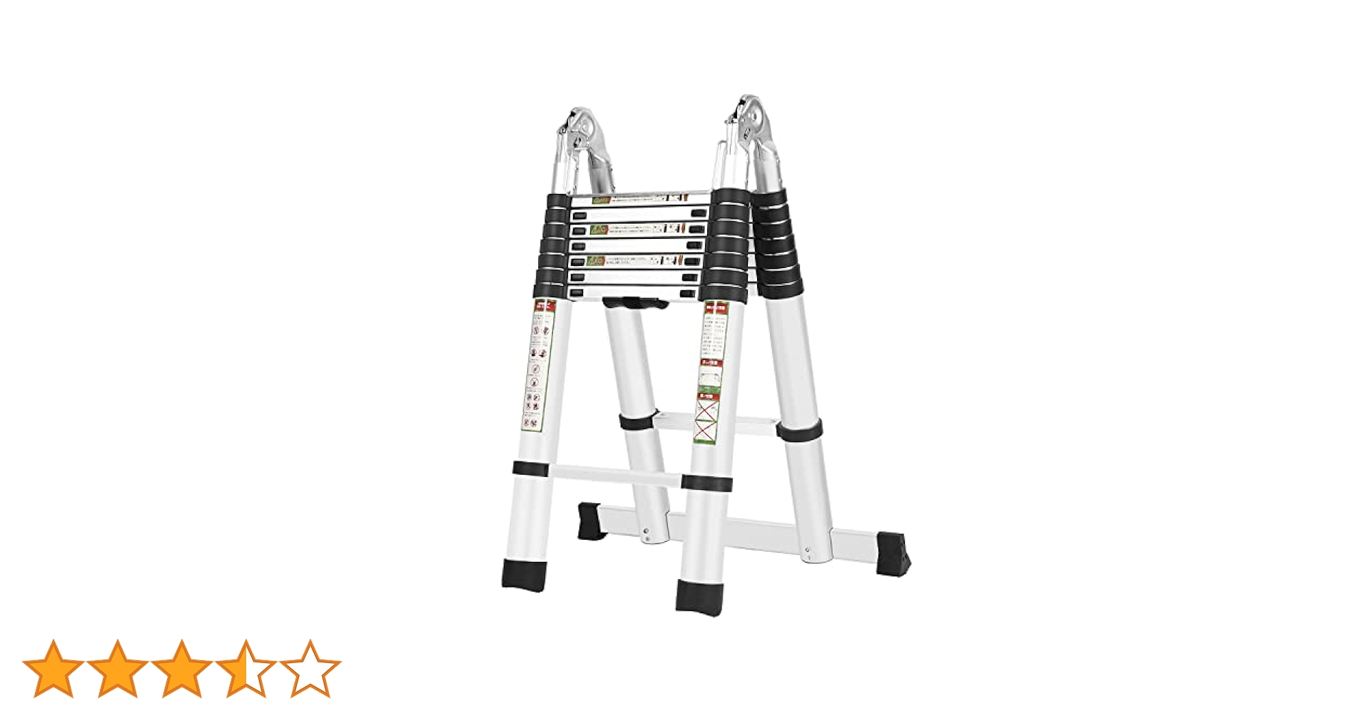 中古　伸縮脚立とハシゴ両用 脚立最長1.9M 最長3.8m 耐荷重150kg Amazon.co.jp: Easy Life 伸縮脚立はしご両用脚立最長1.9m 伸縮